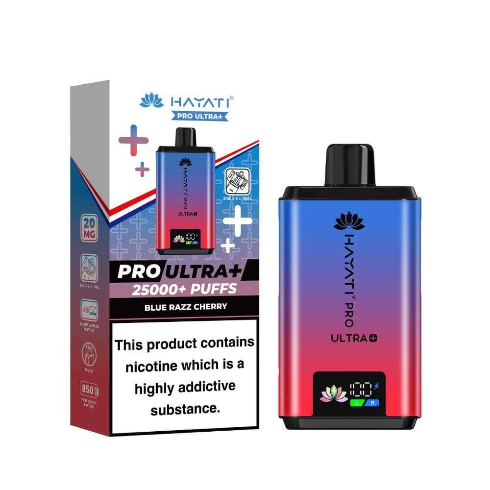  Blue Razz Cherry Hayati Pro Ultra Plus 25k Prefilled Vape Kit