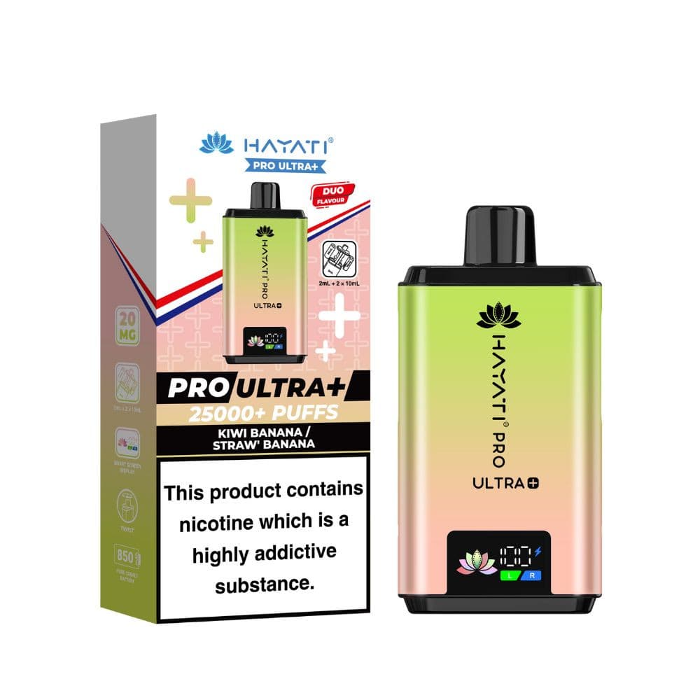  Kiwi Banana / Strawberry Banana Hayati Pro Ultra Plus 25k Prefilled Vape Kit
