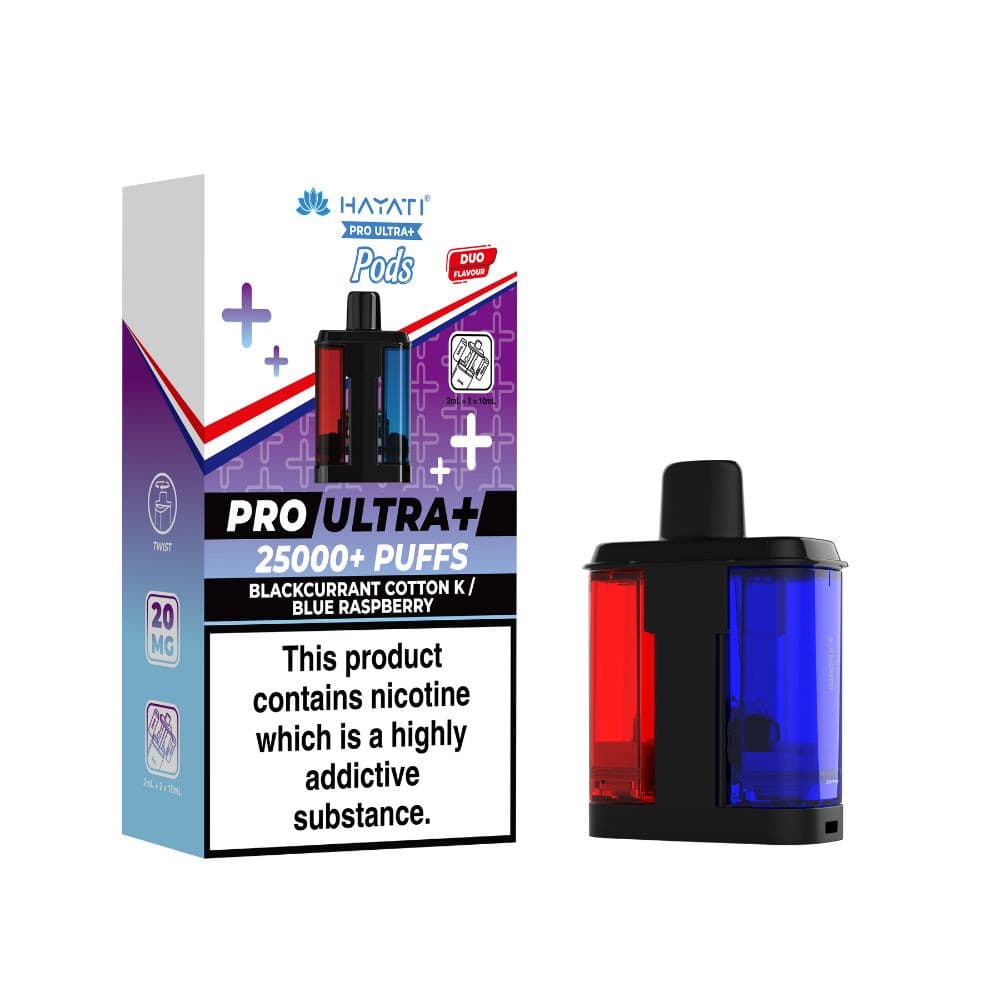  Blackcurrant Cotton K / Blue Raspberry Hayati Pro Ultra Plus 25K Pods