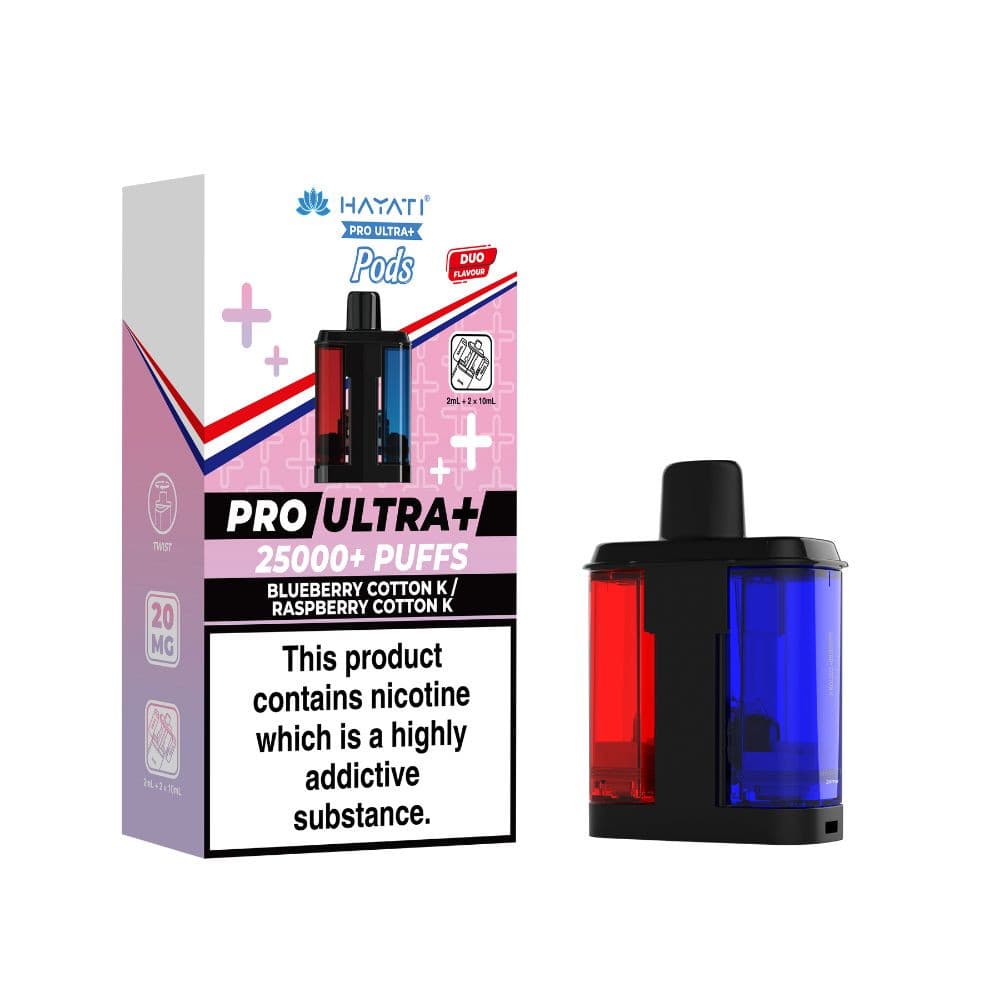  Blueberry Cotton K / Raspberry Cotton K Hayati Pro Ultra Plus 25K Pods