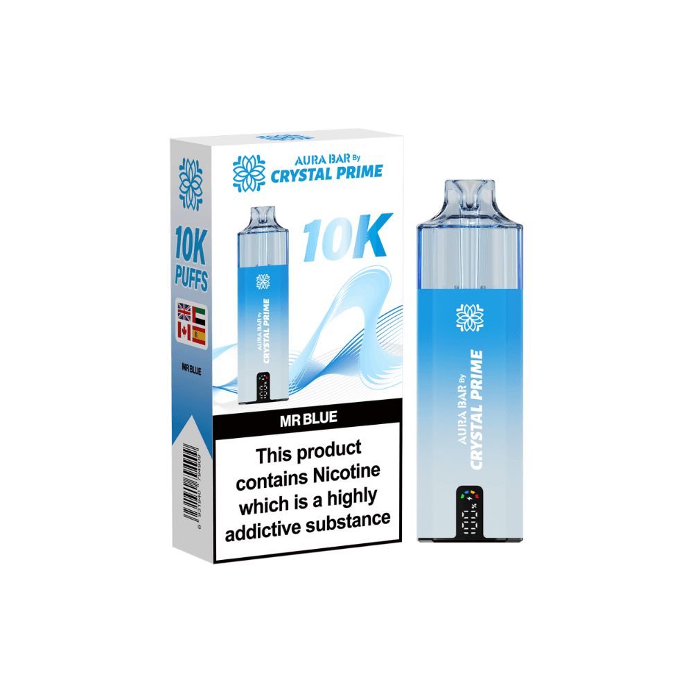  Mr Blue Crystal Prime Aura Bar 10K Prefilled Vape Kit