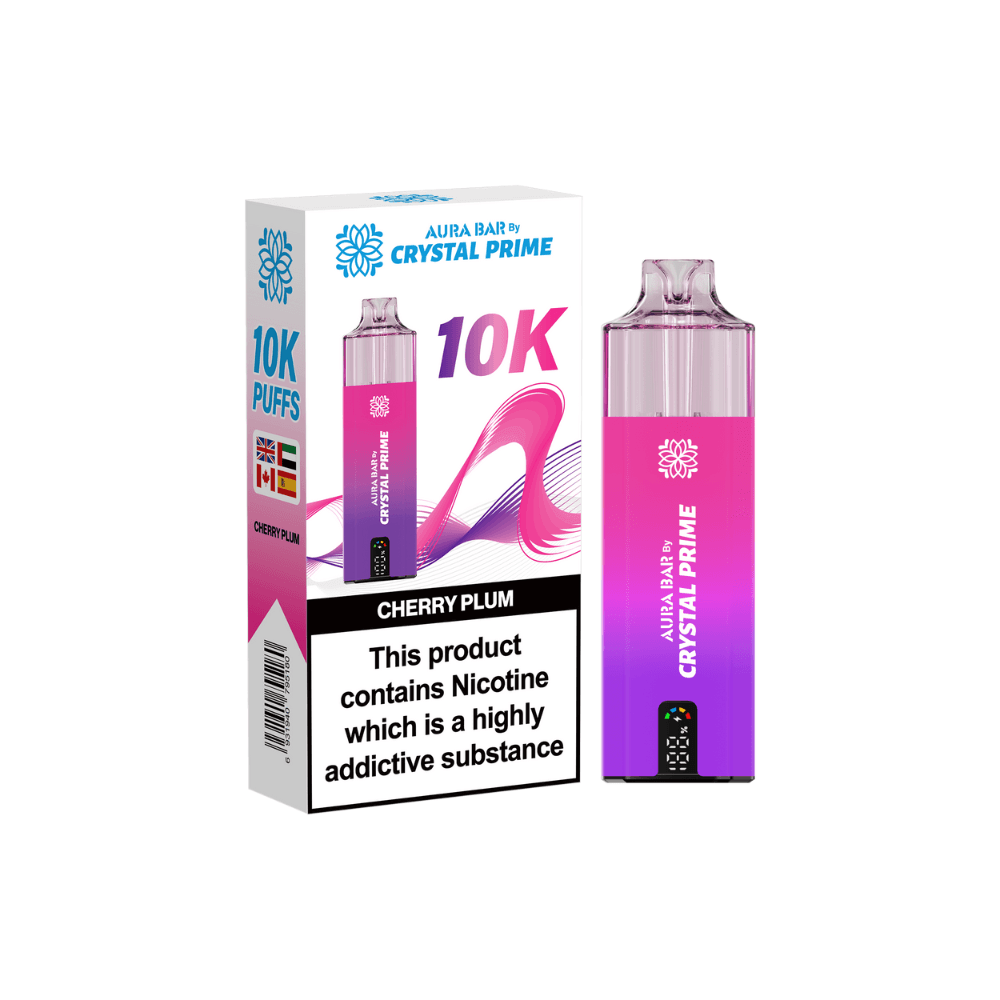  Cherry Plum Crystal Prime Aura Bar 10K Prefilled Vape Kit