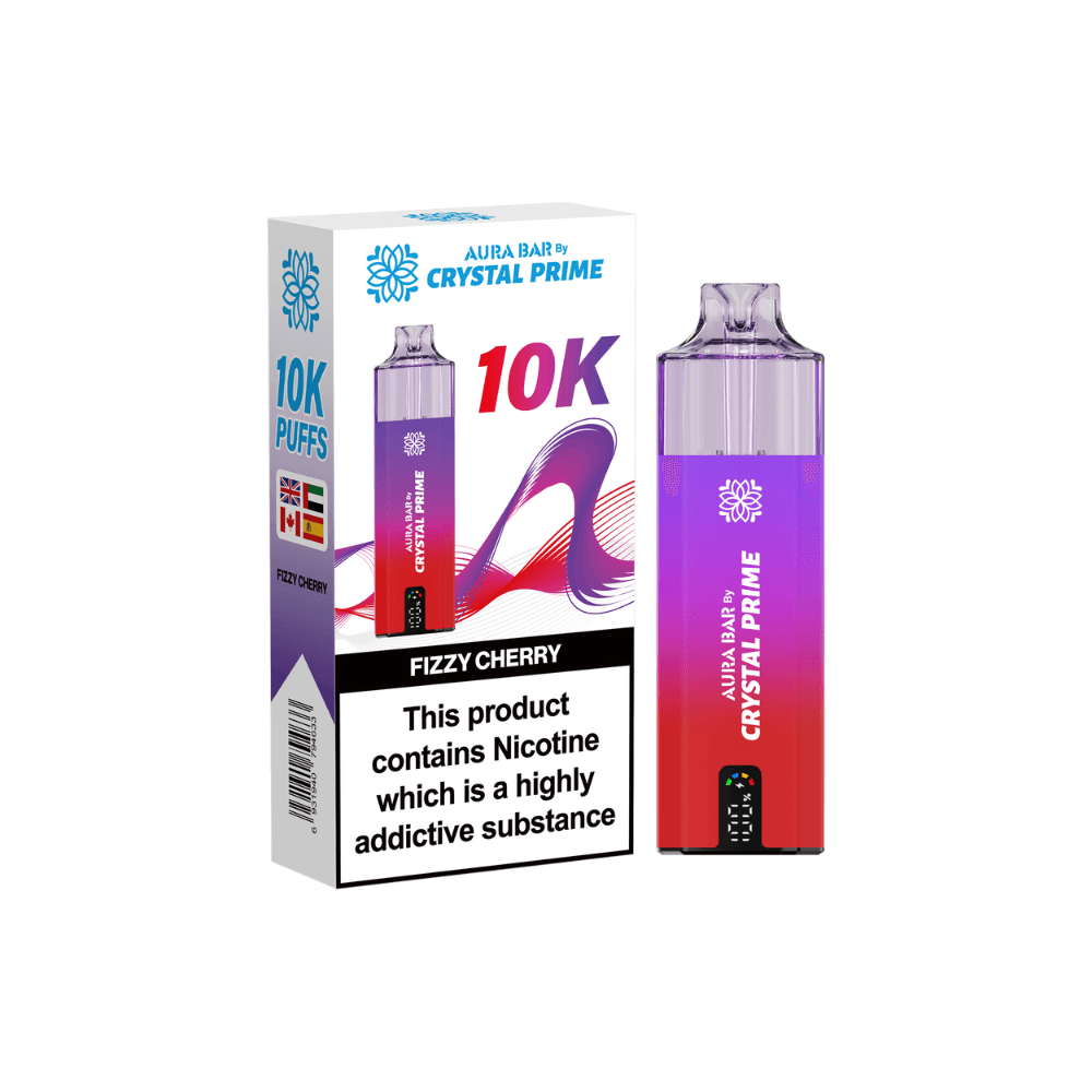  Fizzy Cherry Crystal Prime Aura Bar 10K Prefilled Vape Kit