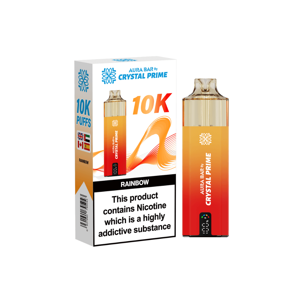  Rainbow Crystal Prime Aura Bar 10K Prefilled Vape Kit