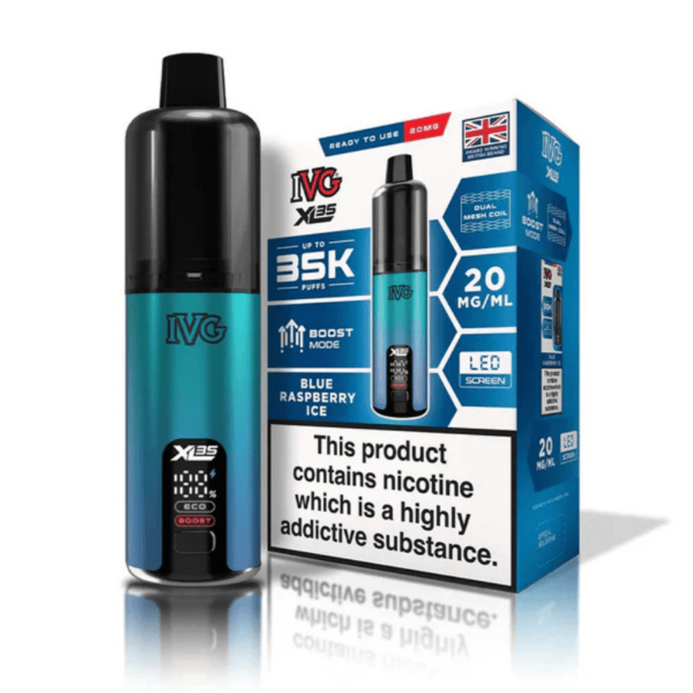  Blue Raspberry Ice IVG XL 35K Prefilled Pod Vape Kit