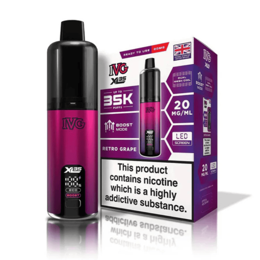  Retro Grape IVG XL 35K Prefilled Pod Vape Kit