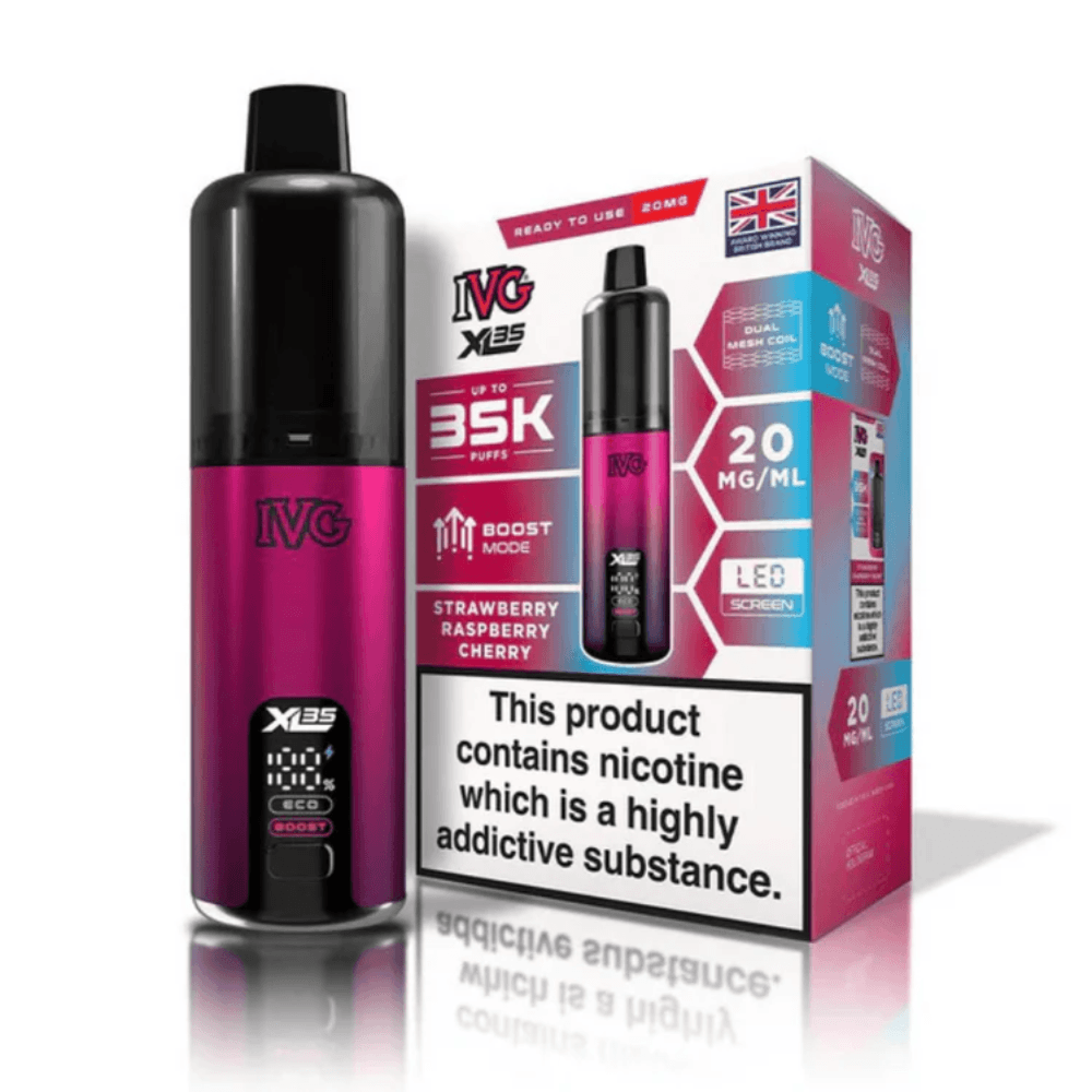  Strawberry Raspberry Cherry Ice IVG XL 35K Prefilled Pod Vape Kit