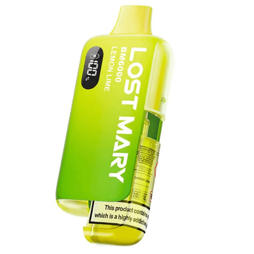  Lemon Lime Lost Mary Bm6000 Prefilled Vape Kit
