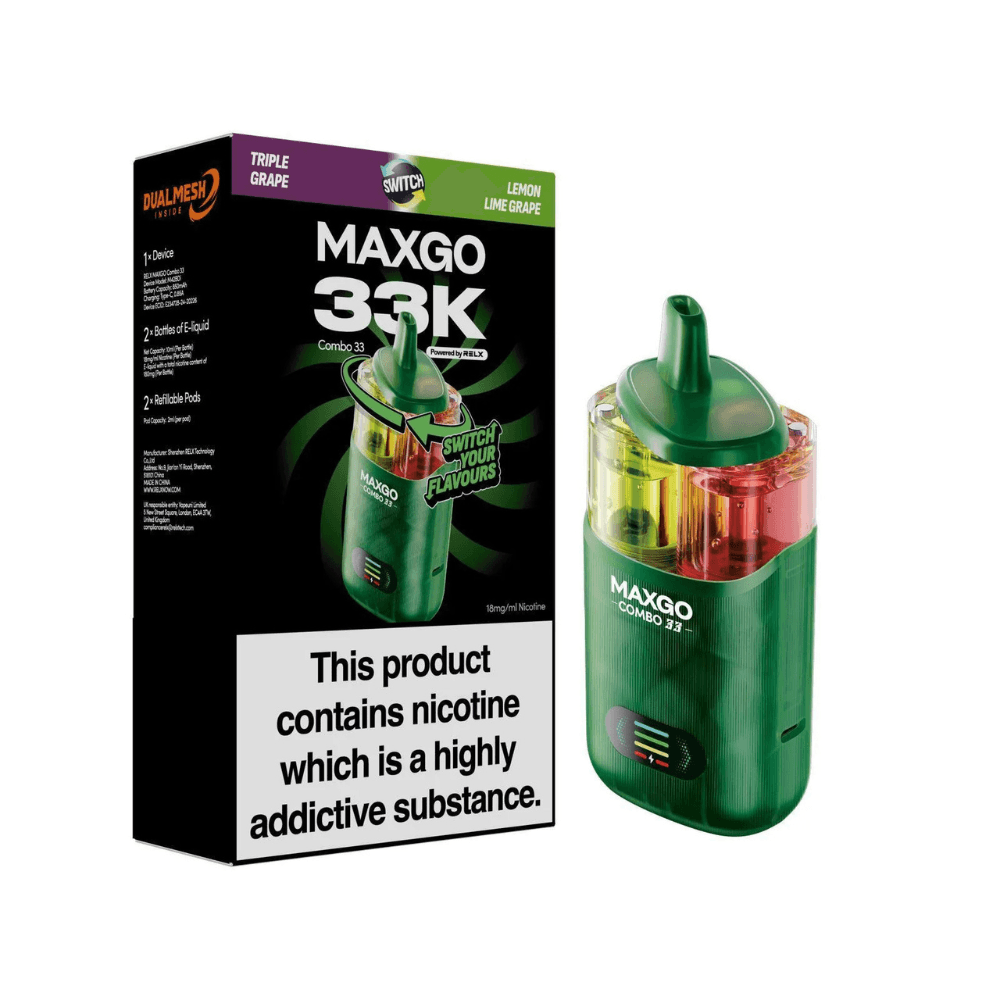  Triple Grape / Lemon Lime Grape Maxgo 33k Prefilled Vape Kit