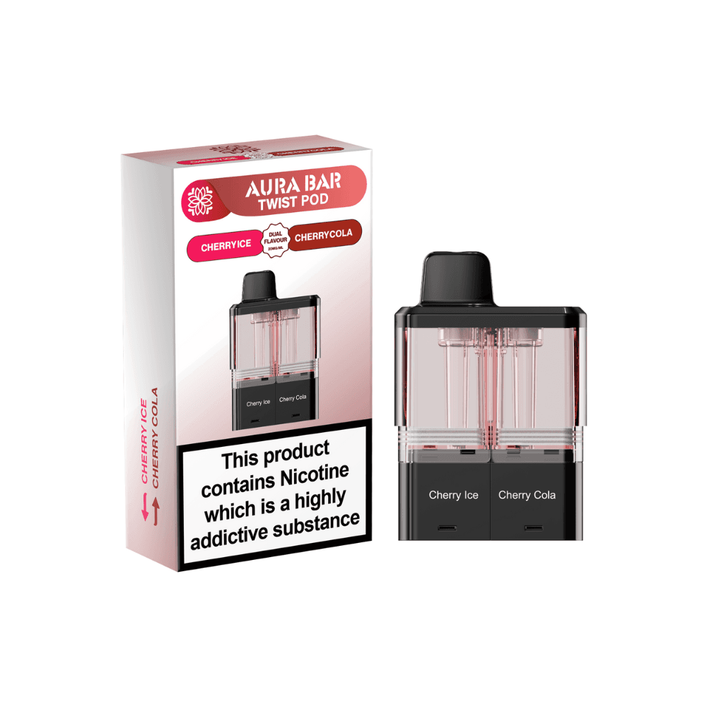  Cherry Ice / Cherry Cola Crystal Prime Aura Bar Twist 40k Pods