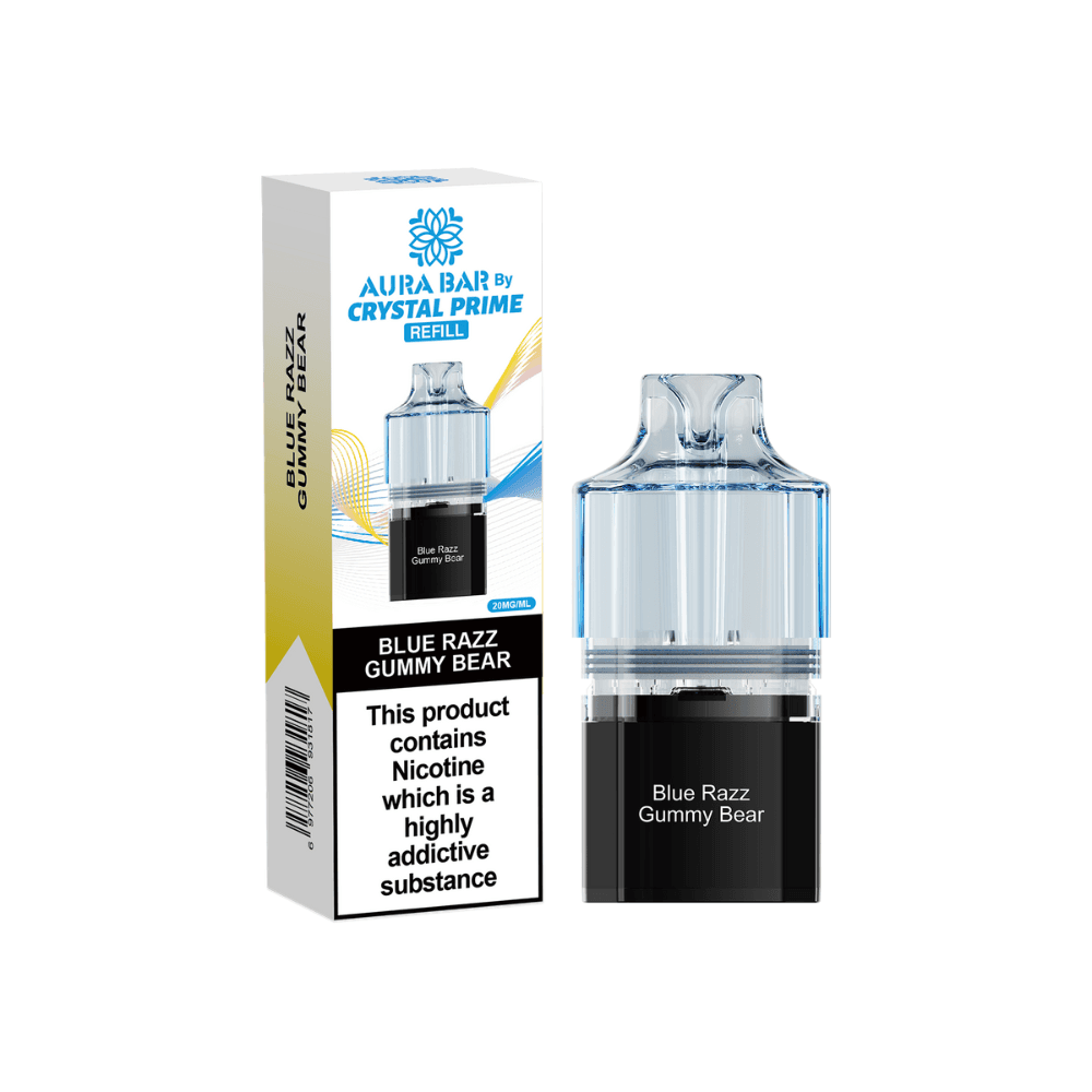  Blue Razz Gummy Bear Crystal Prime Aura Bar 10k Pods