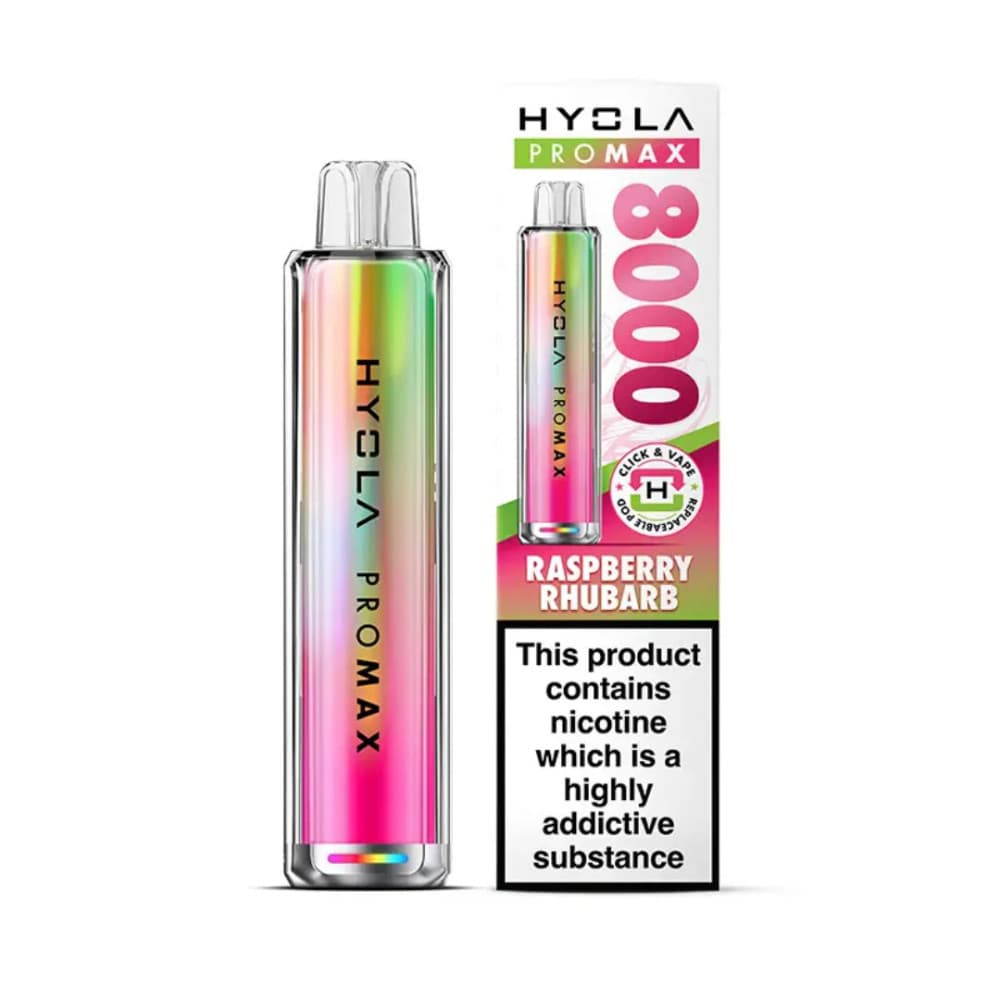  Raspberry Rhubarb Hyola Pro Max 8000 Prefilled Vape Kit