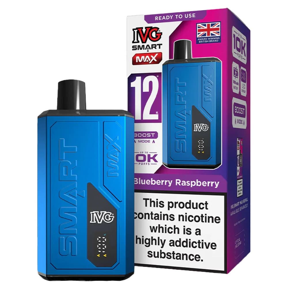  Blueberry Raspberry IVG Smart Max 10k Prefilled Vape Kit
