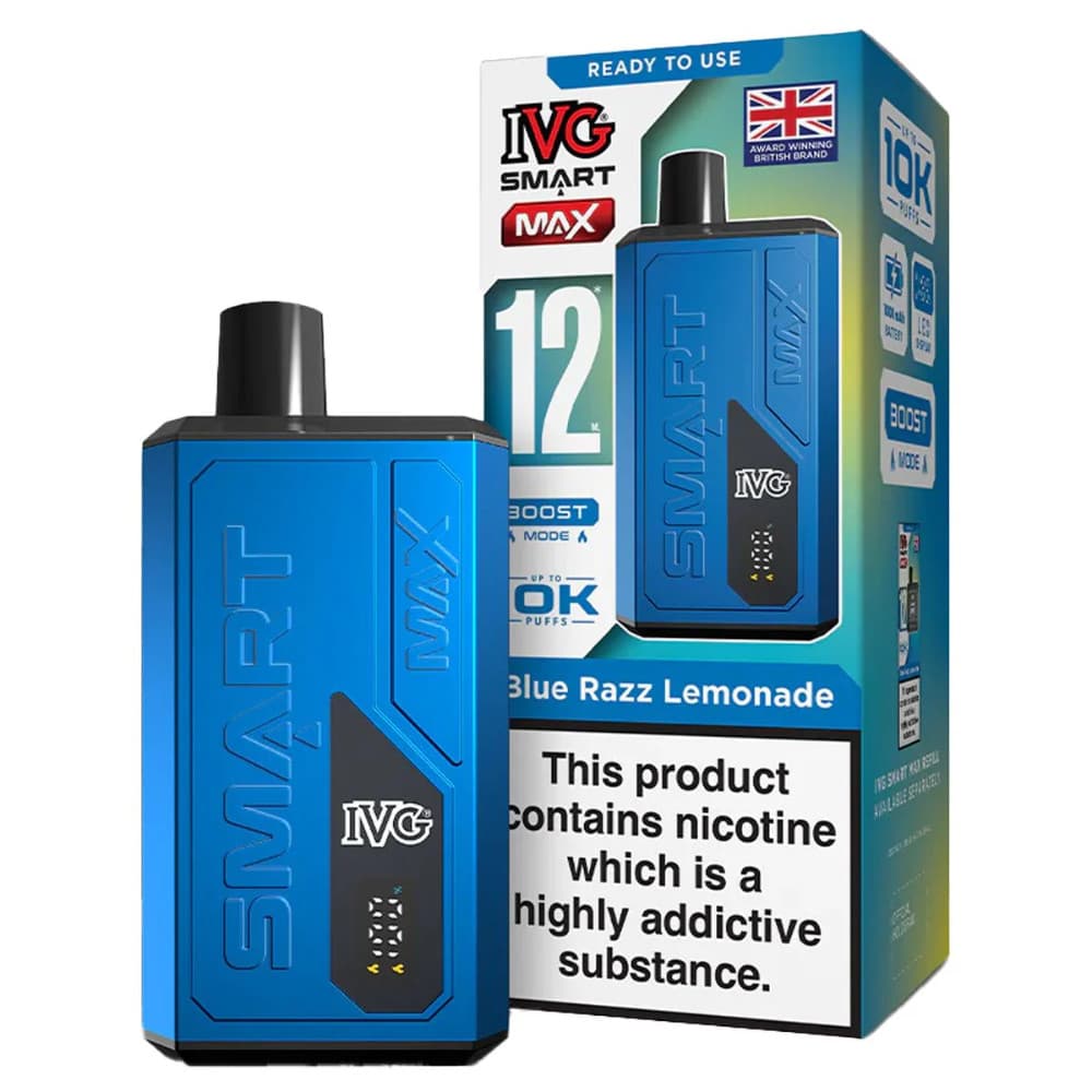  Blue Razz Lemonade IVG Smart Max 10k Prefilled Vape Kit