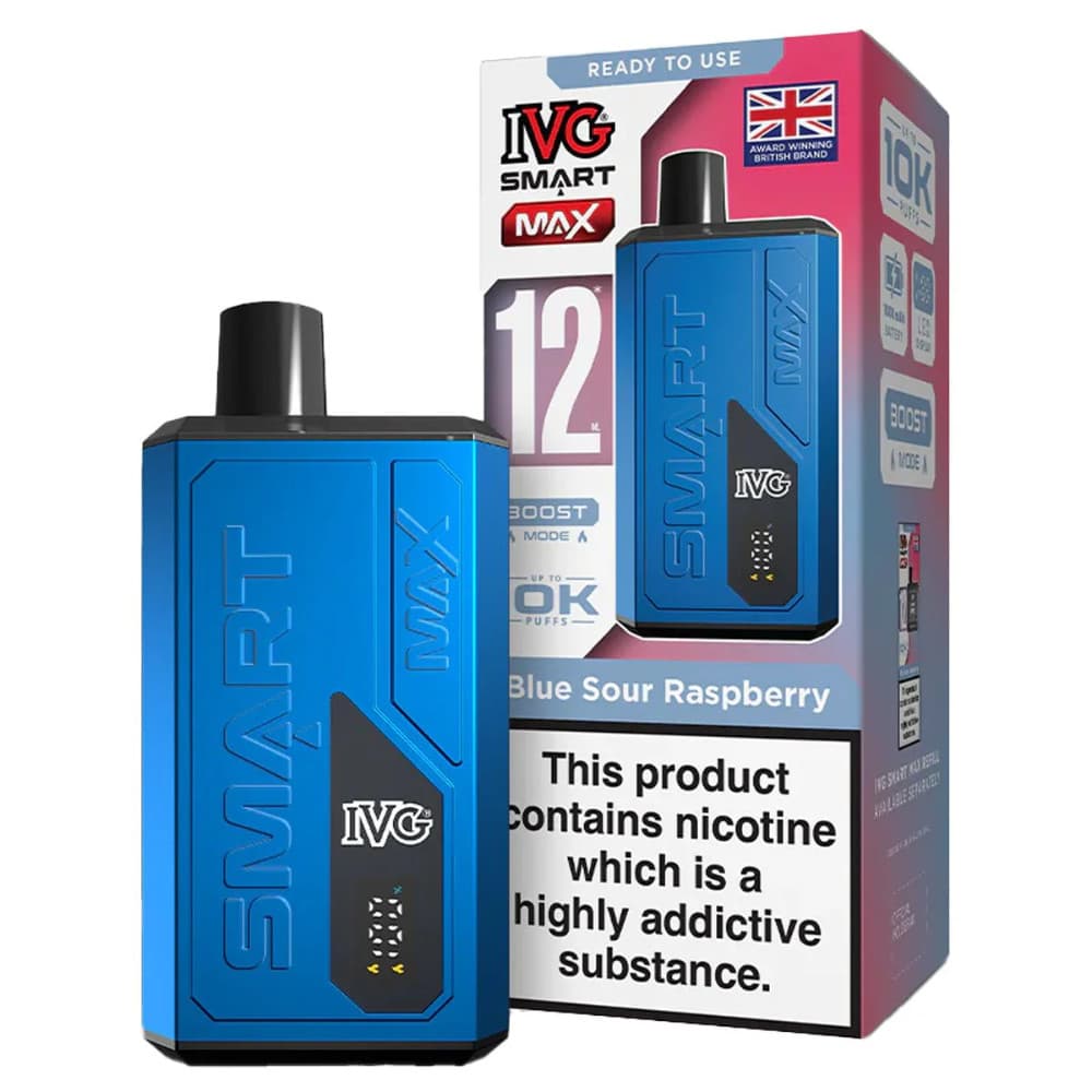  Blue Sour Raspberry IVG Smart Max 10k Prefilled Vape Kit