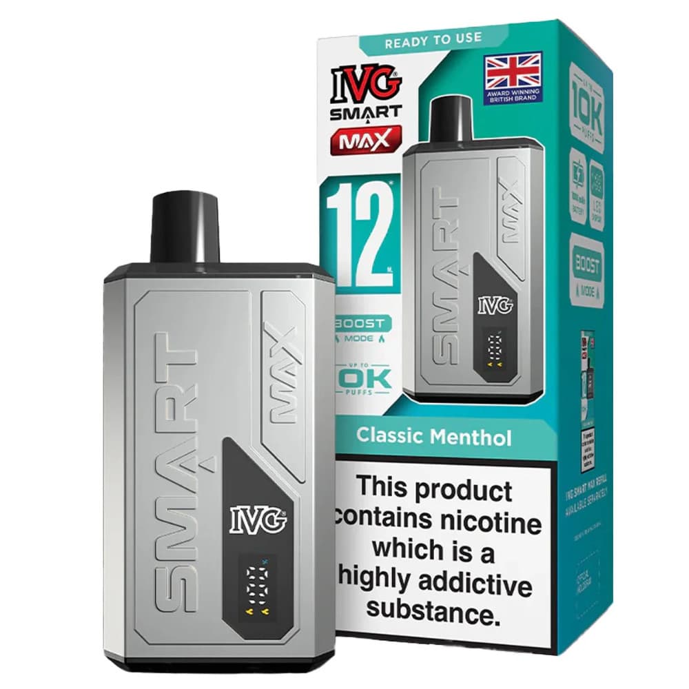  Classic Menthol IVG Smart Max 10k Prefilled Vape Kit