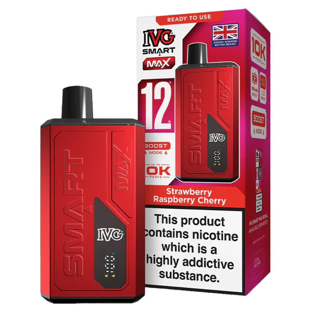  Strawberry Raspberry Cherry IVG Smart Max 10k Prefilled Vape Kit