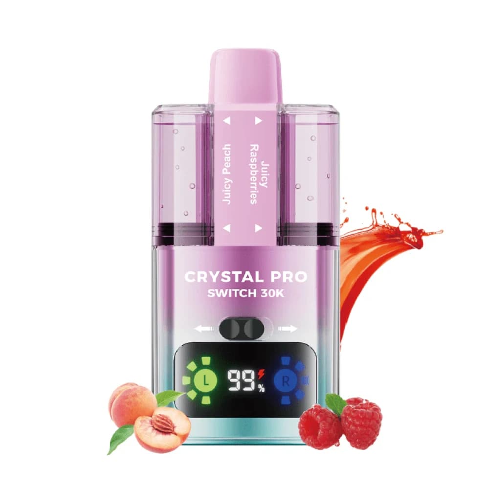  Juicy Peach / Juicy Raspberries Crystal Pro Switch 30k Prefilled Vape Kit