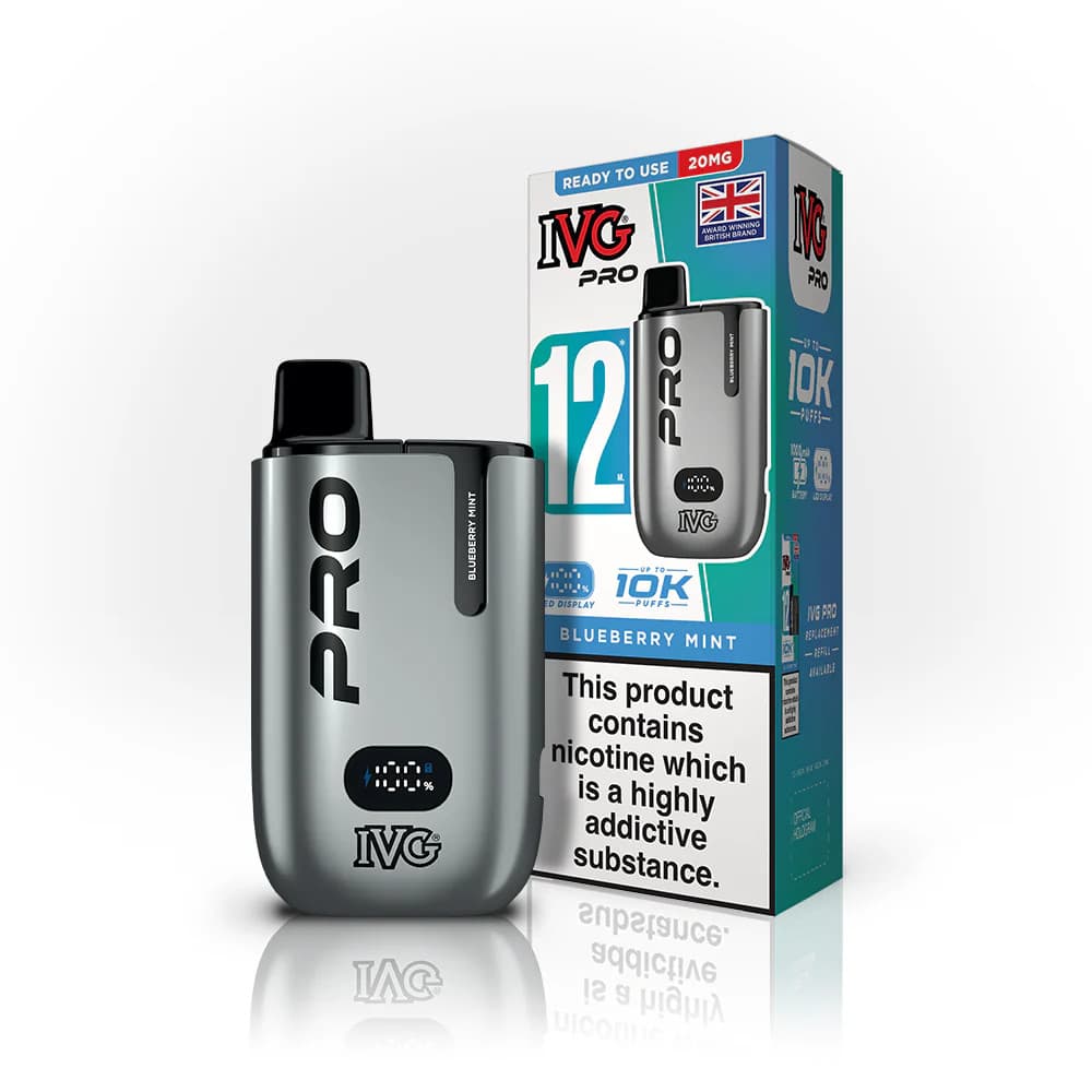  Blueberry Mint IVG Pro 10k Prefilled Pod Vape Kit