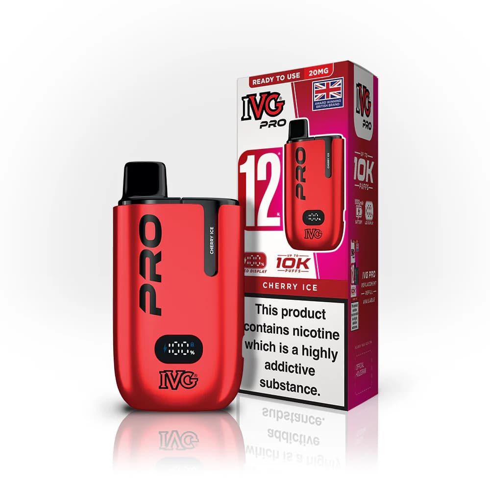  Cherry Ice IVG Pro 10k Prefilled Pod Vape Kit