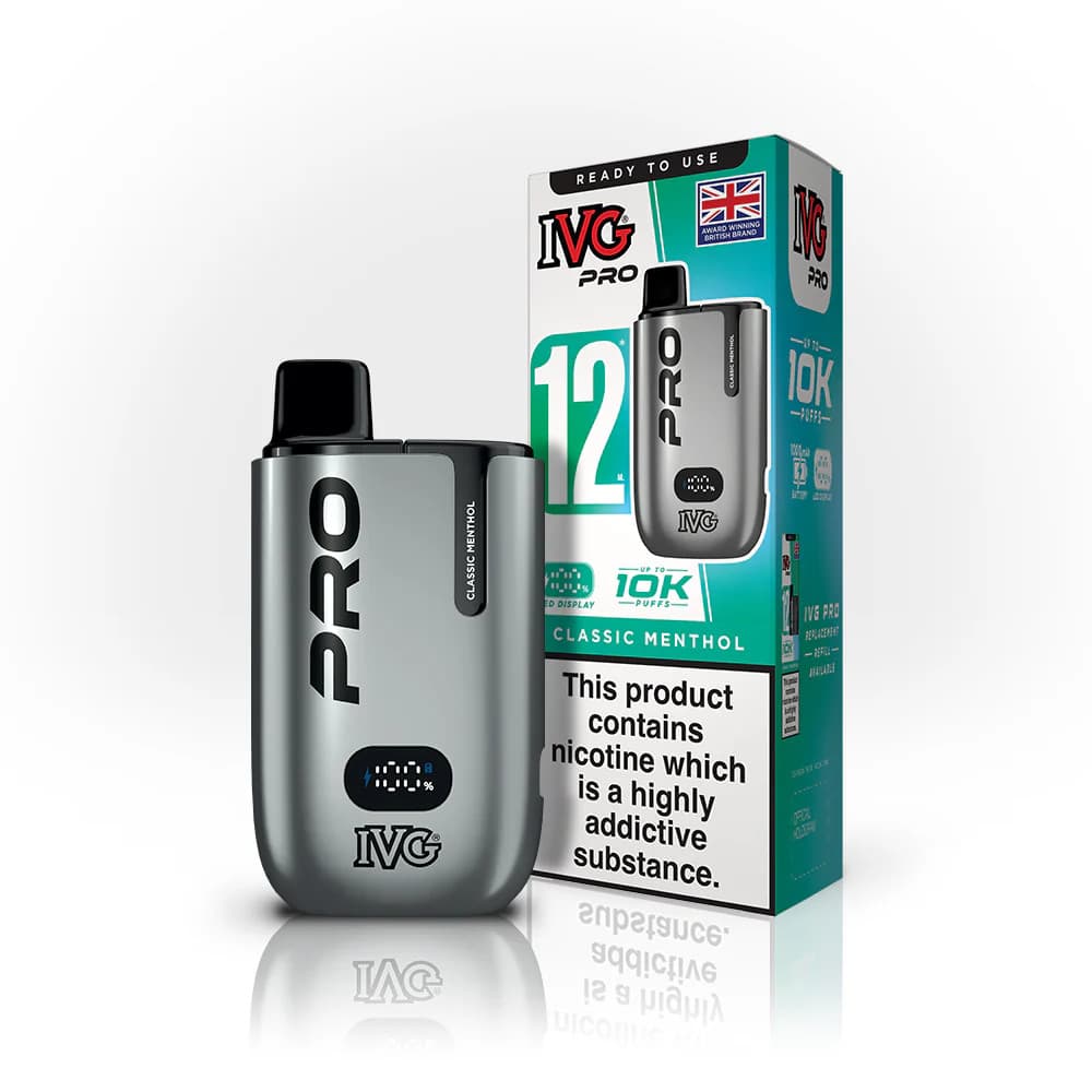 Classic Menthol IVG Pro 10k Prefilled Pod Vape Kit