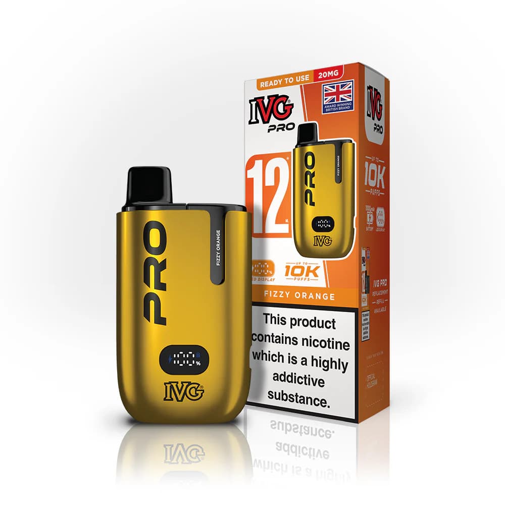 Fizzy Orange IVG Pro 10k Prefilled Pod Vape Kit