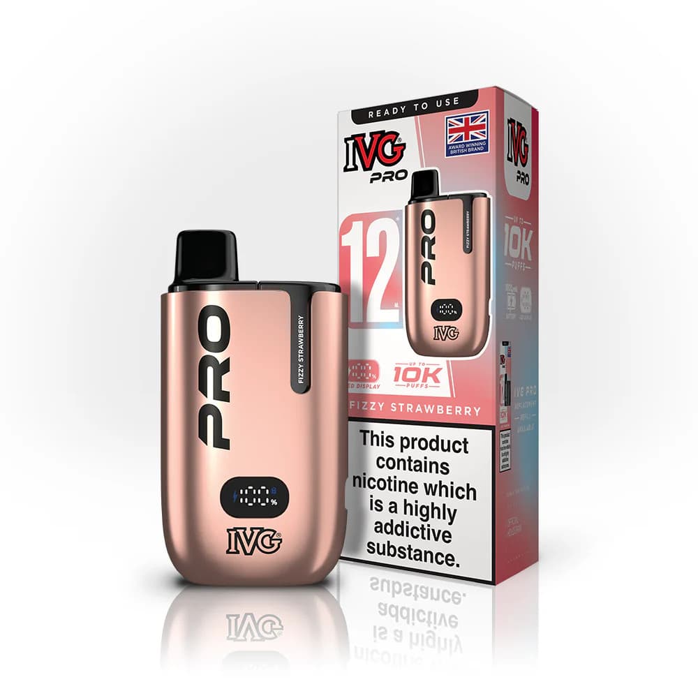  Fizzy Strawberry IVG Pro 10k Prefilled Pod Vape Kit