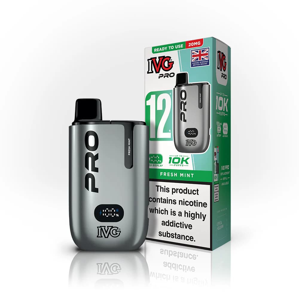  Fresh Mint IVG Pro 10k Prefilled Pod Vape Kit