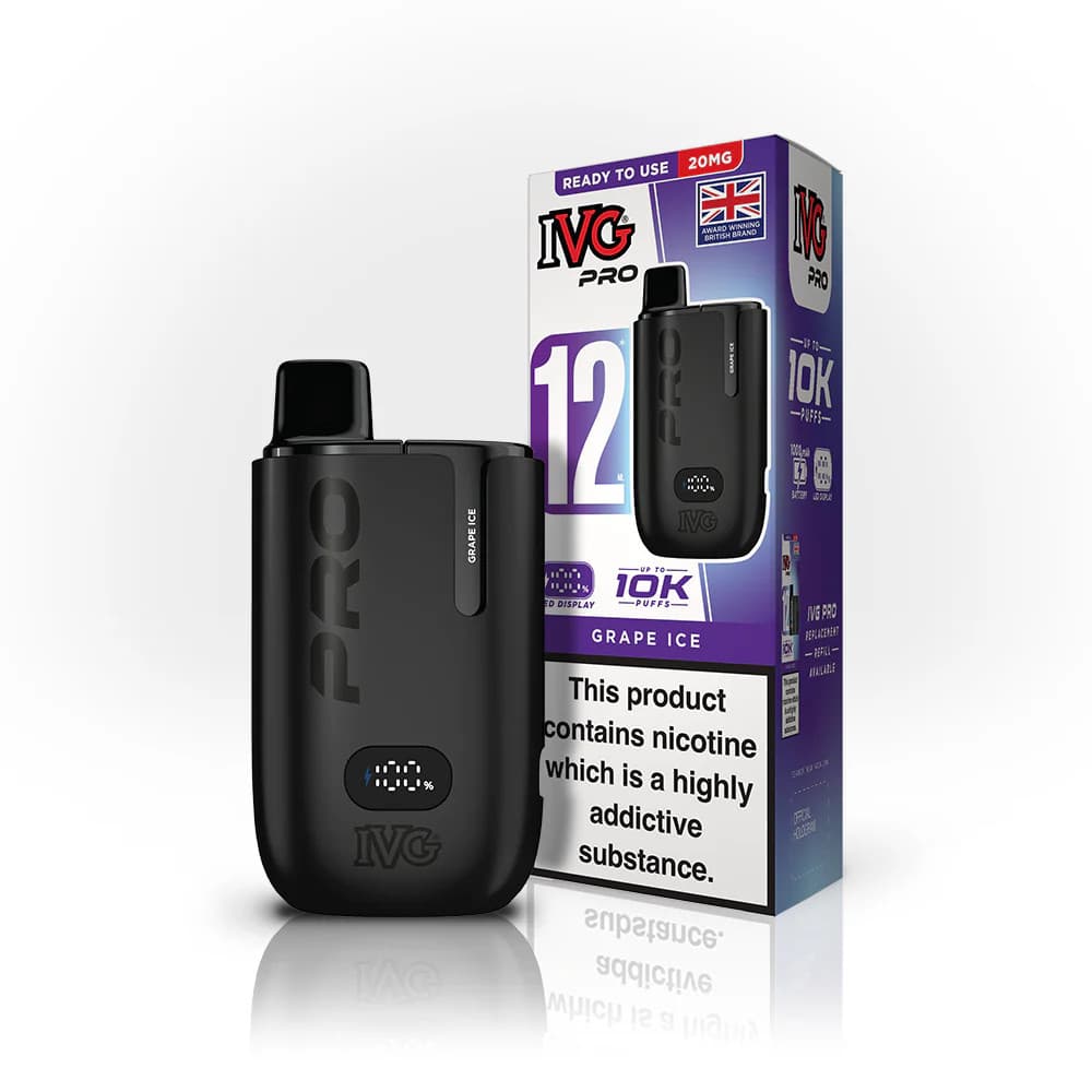  Grape Ice IVG Pro 10k Prefilled Pod Vape Kit