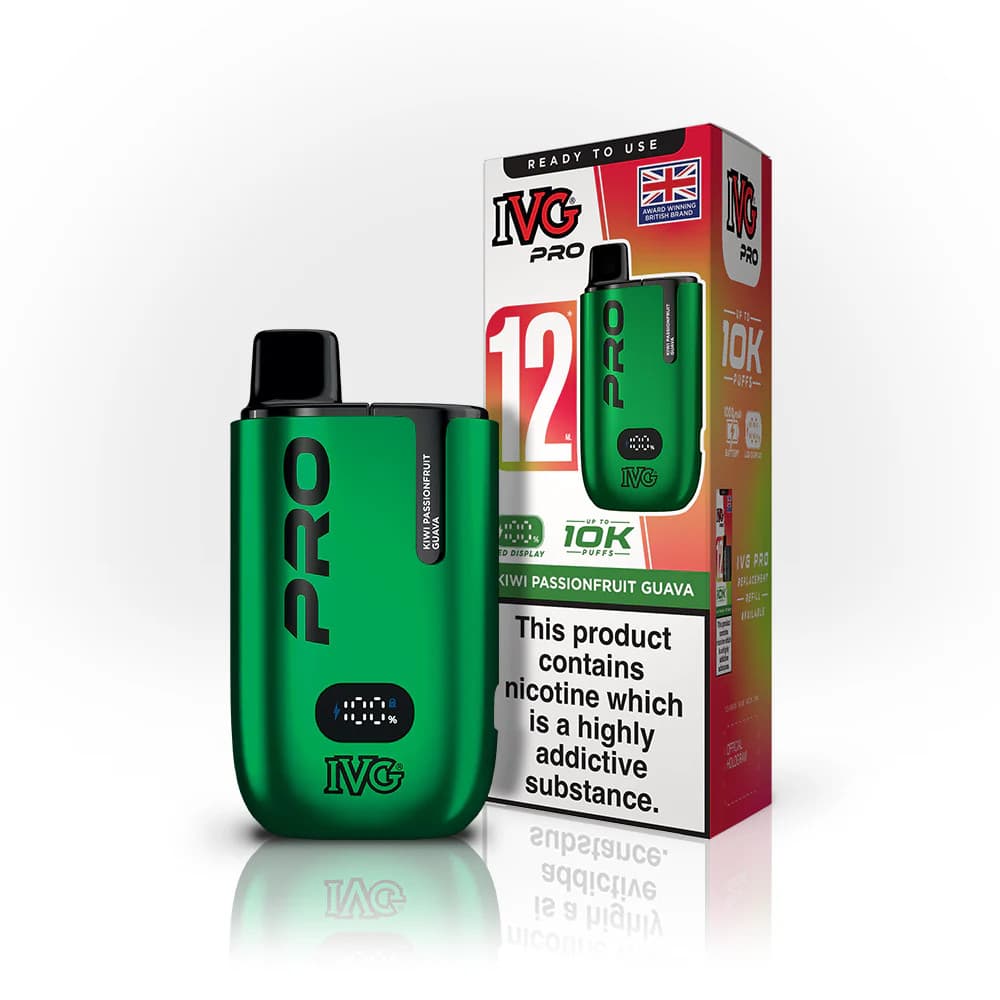  Kiwi Passionfruit Guava IVG Pro 10k Prefilled Pod Vape Kit