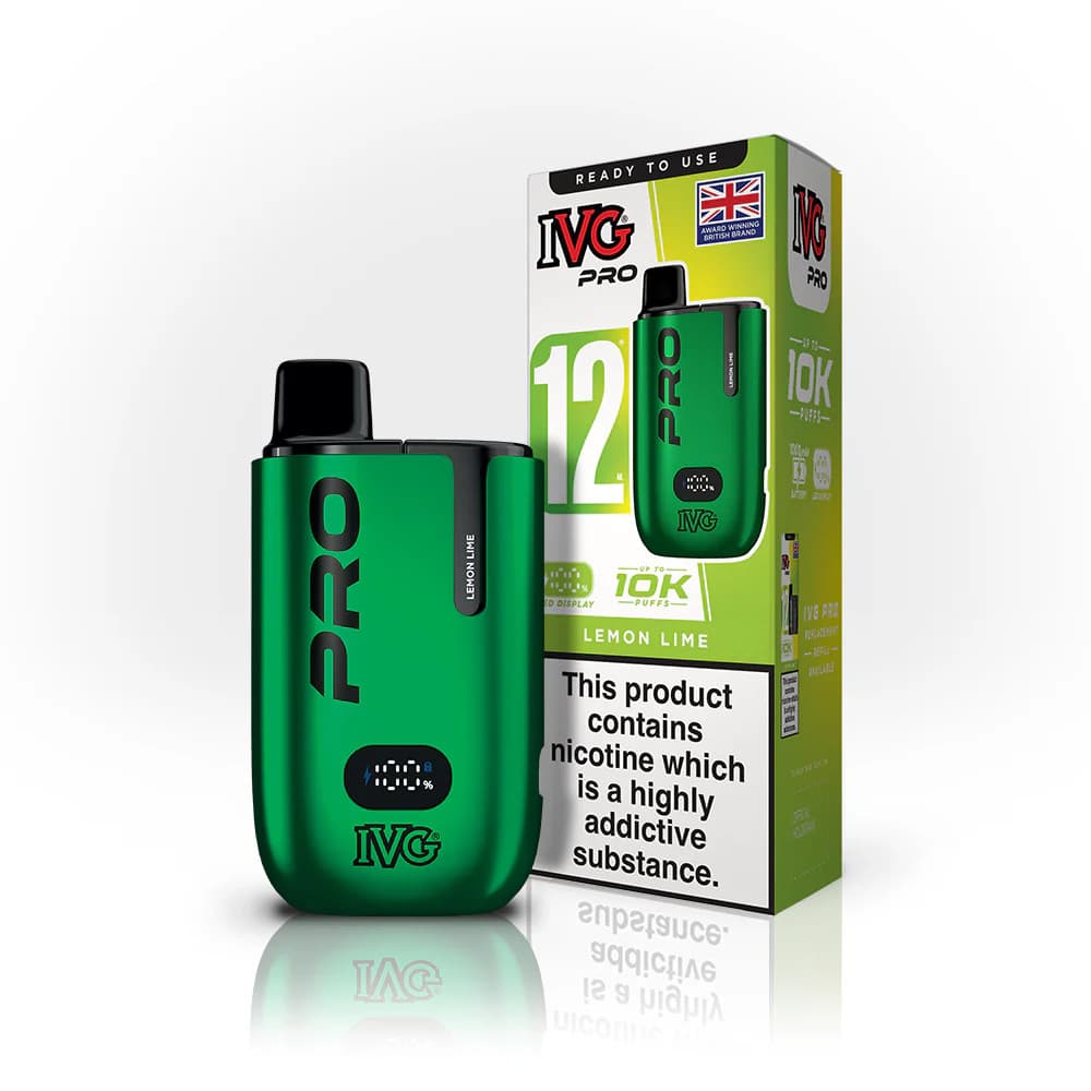  Lemon Lime IVG Pro 10k Prefilled Pod Vape Kit