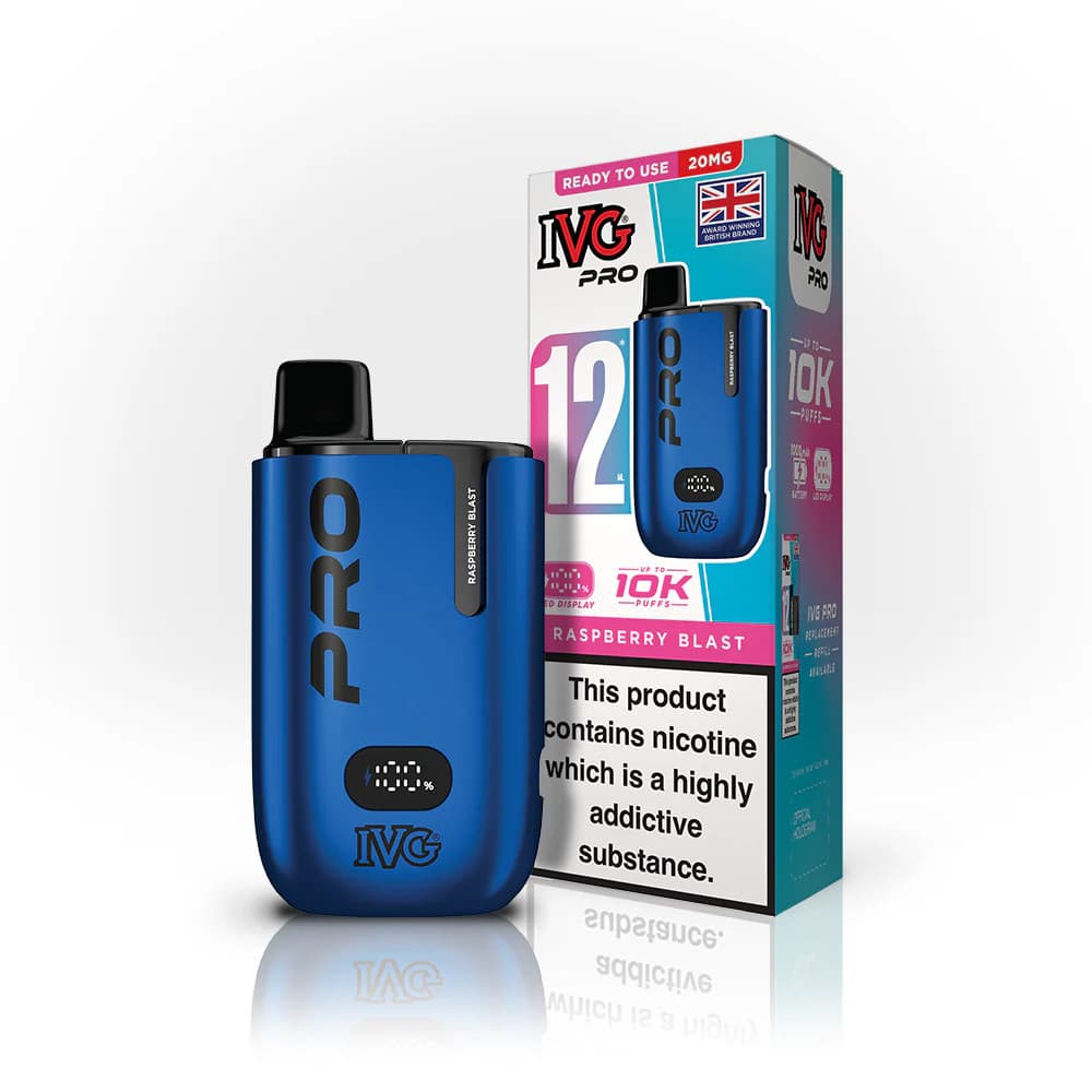  Raspberry Blast IVG Pro 10k Prefilled Pod Vape Kit