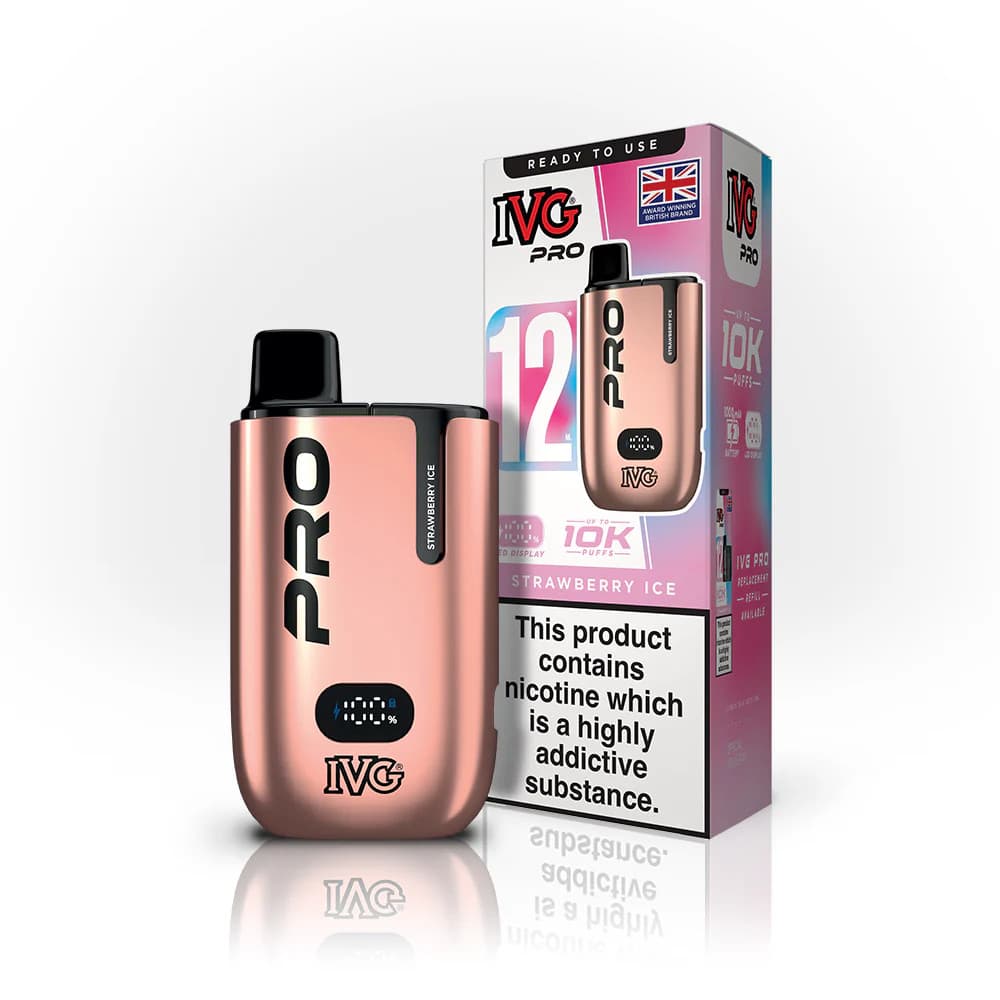 Strawberry Ice IVG Pro 10k Prefilled Pod Vape Kit