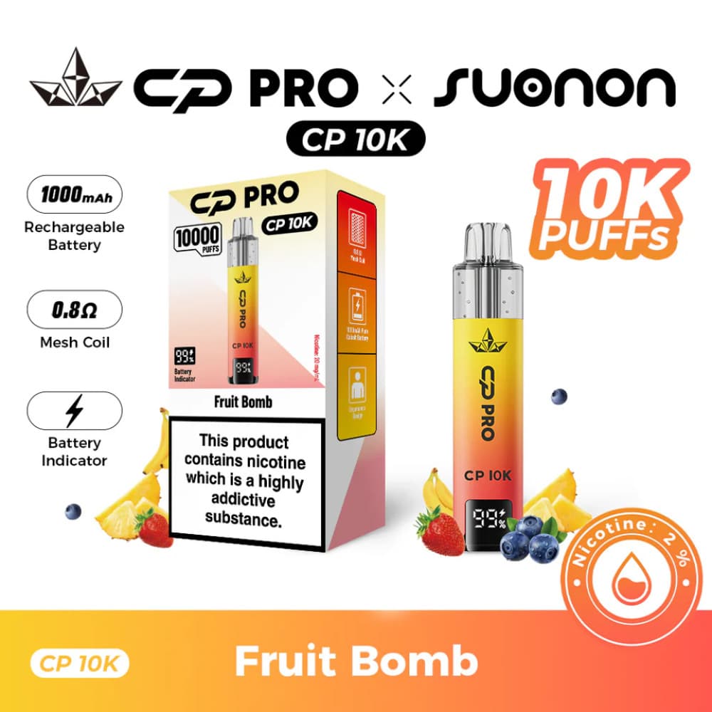 Fruit Bomb Crystal Pro CP 10k Prefilled Pod Vape Kit