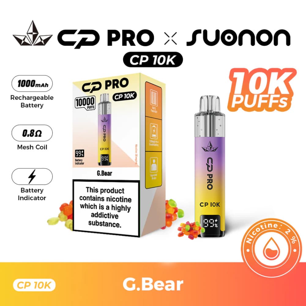  Gummy Bear Crystal Pro CP 10k Prefilled Pod Vape Kit