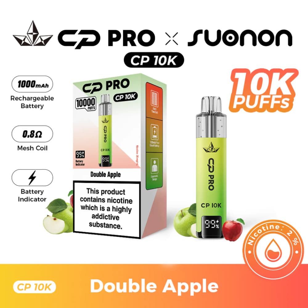  Double Apple Crystal Pro CP 10k Prefilled Pod Vape Kit
