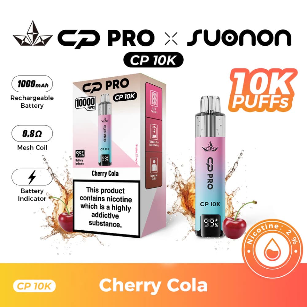  Cherry Cola Crystal Pro CP 10k Prefilled Pod Vape Kit