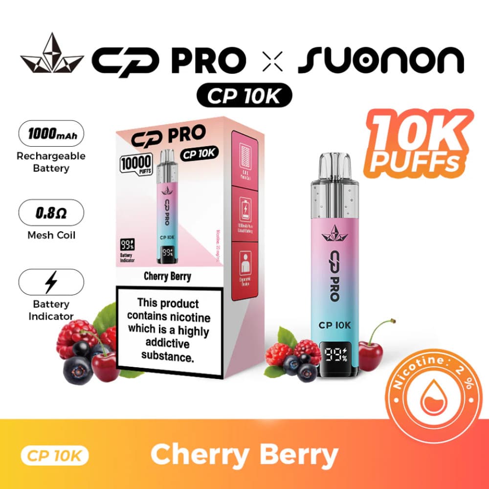  Cherry Berry Crystal Pro CP 10k Prefilled Pod Vape Kit