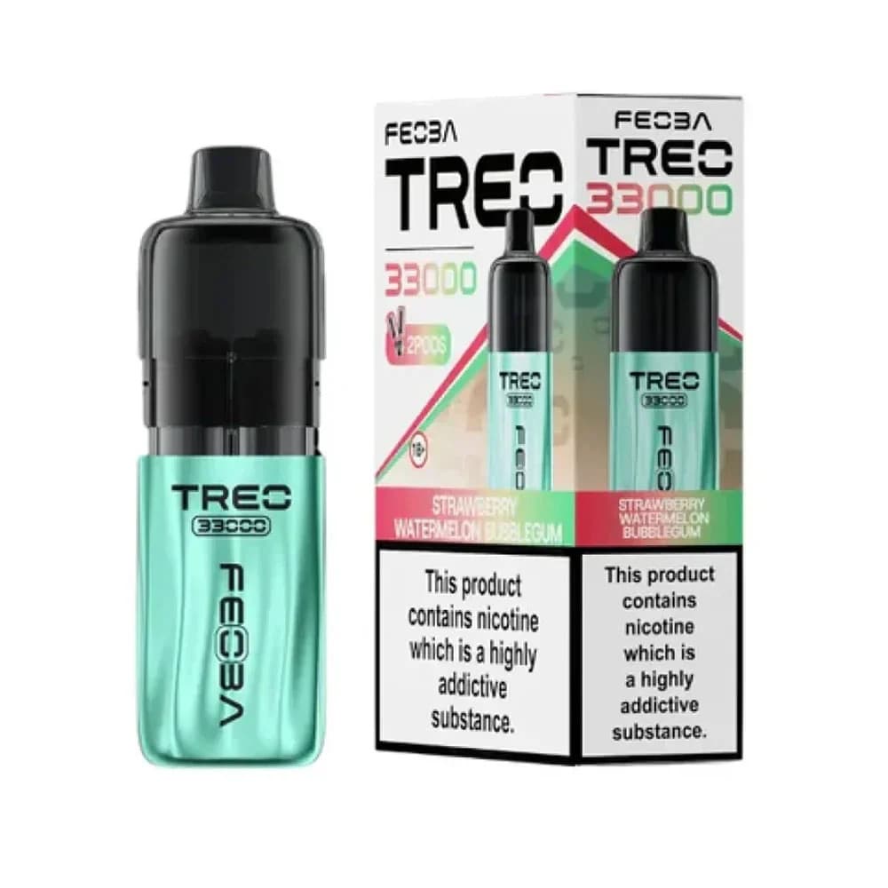  Strawberry Watermelon Bubblegum Feoba Treo 33k Prefilled Vape Kit