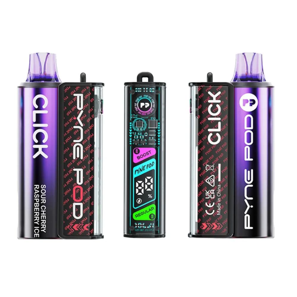  Sour Cherry Raspberry Pyne Pod Click 10k Prefilled Vape Kit