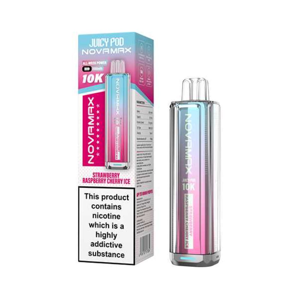 Strawberry Raspberry Cherry Ice Juicypod Novamax 10k