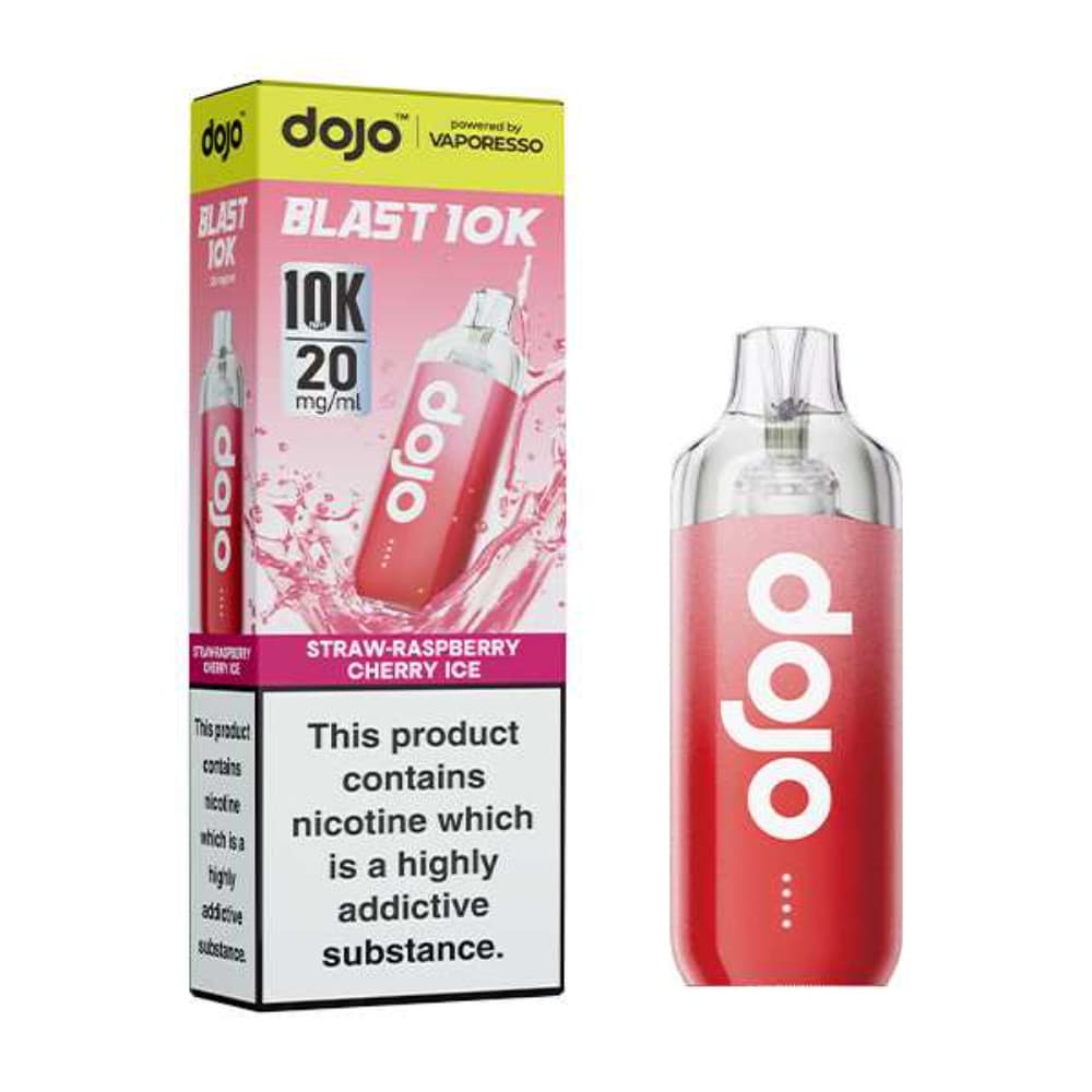  Straw-Raspberry Cherry Ice Vaporesso Dojo Blast 10k Prefilled Vape Kit