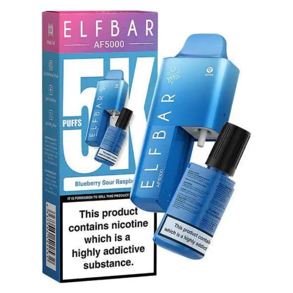  Blueberry Sour Raspberry Elf Bar Af5000 Prefilled Vape Kit