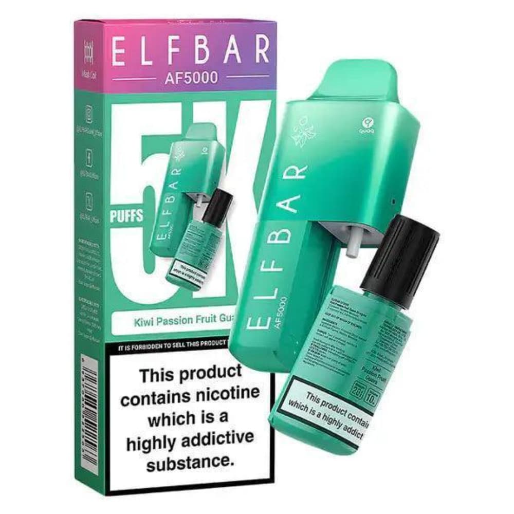  Kiwi Passion Fruit Guava Elf Bar Af5000 Prefilled Vape Kit