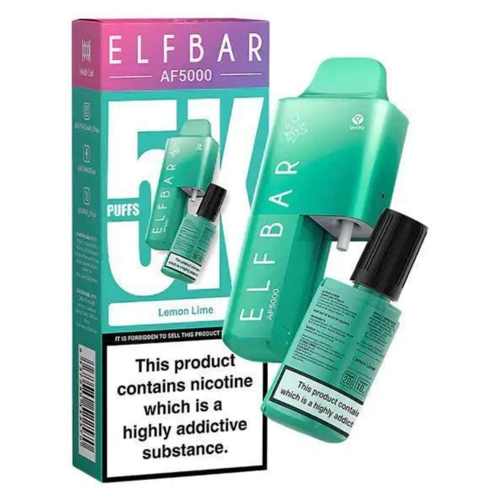  Lemon Lime Elf Bar Af5000 Prefilled Vape Kit
