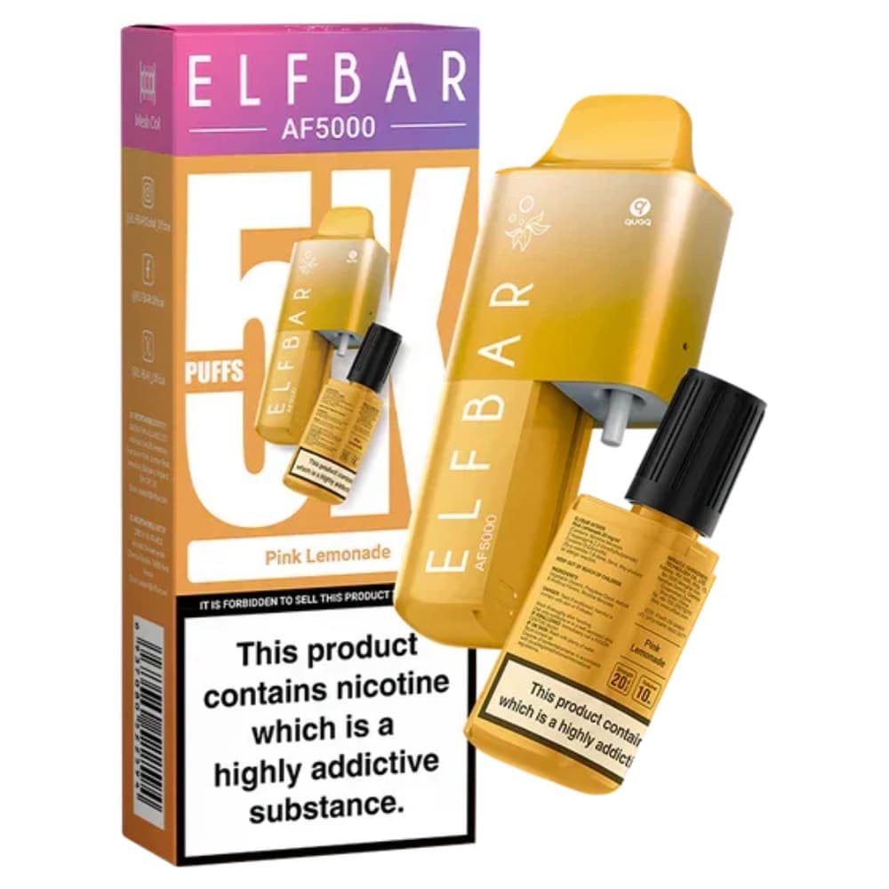  Pink Lemonade Elf Bar Af5000 Prefilled Vape Kit