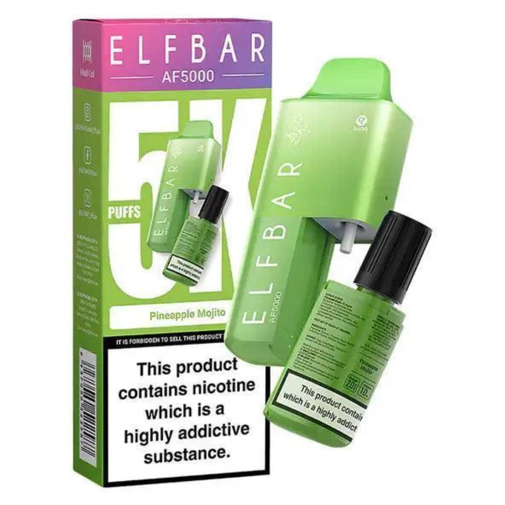  Pineapple Mojito Elf Bar Af5000 Prefilled Vape Kit