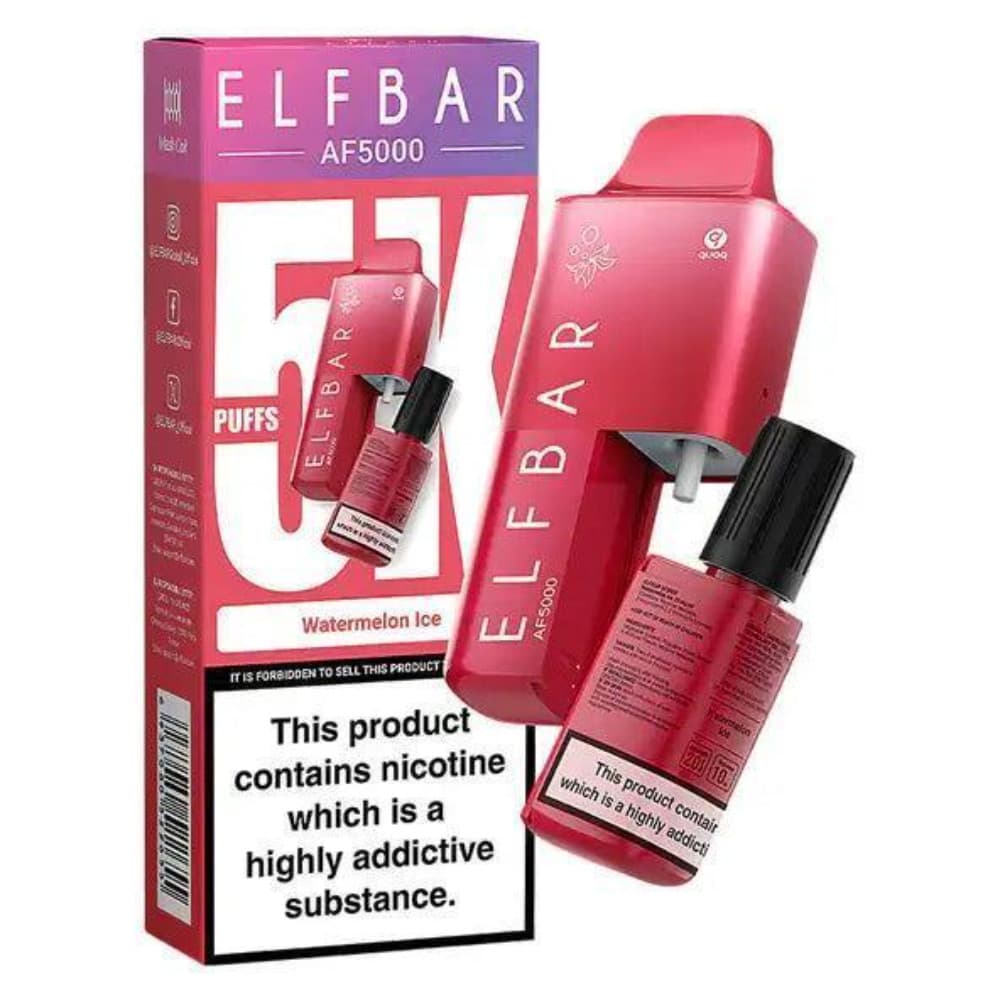  Watermelon Ice Elf Bar Af5000 Prefilled Vape Kit