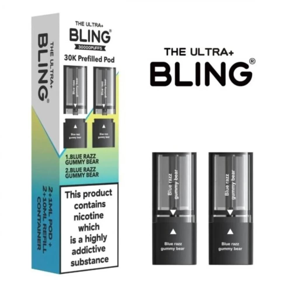  Blue Razz Gummy Bear The Crystal Bling Ultra Plus 30k Pods