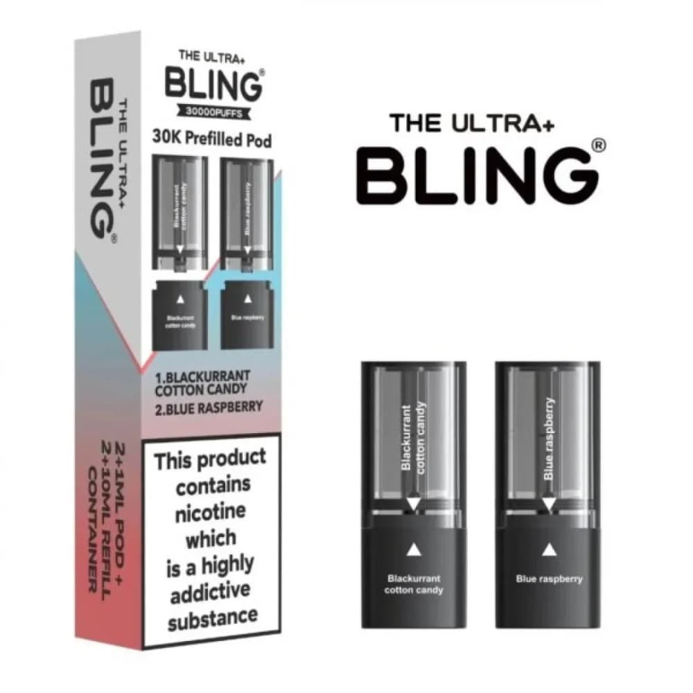  Blackcurrant Cotton Candy/Blue Raspberry The Crystal Bling Ultra Plus 30k Pods